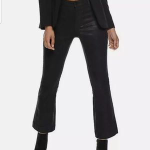 Nine West Coated Kick Flare Crop Jeans